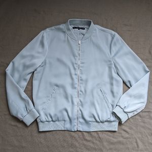 Zara baby blue bomber jacket